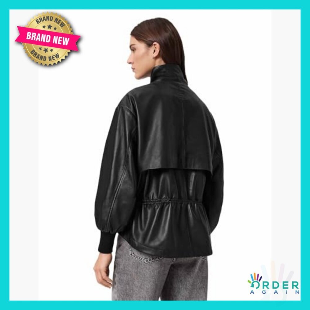Sheep Leather Casual Jacket Relaxed Fit Classic Chic Outerwear Timeless - Picture 3 of 7